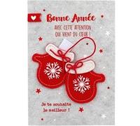 Carte De Voeux - Fêtes de Fin D'année - Bonne Année Attention Qui Vient Du Coeur G