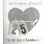 Carte De Voeux Glamour - Noces - Pour Vos Noces D'Argent G