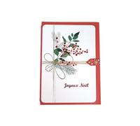 Carte De Voeux - Joyeux Noel Branches de Houx