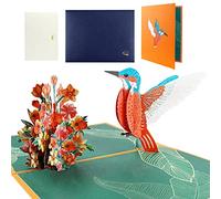Carte de Voeux Pop Up Carte Anniversaire Carte Cadeau 3D pour Femme Maman Enfant Amis Mariage Fete des Meres et Saint-Valentin (Colibri)