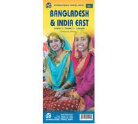 Carte de voyage - Bangladesh et Inde Est - VERSION MURALE ET PLASTIFIEE | ITM