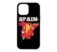 Carte de Voyage Espagne Drapeau de l'Espagne Souvenir Vacances Coque pour iPhone 12 Pro Max