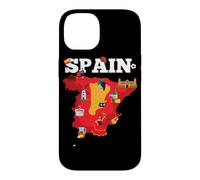 Carte de Voyage Espagne Drapeau de l'Espagne Souvenir Vacances Coque pour iPhone 14
