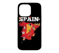 Carte de Voyage Espagne Drapeau de l'Espagne Souvenir Vacances Coque pour iPhone 14 Pro Max