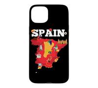 Carte de Voyage Espagne Drapeau de l'Espagne Souvenir Vacances Coque pour iPhone 15 Plus