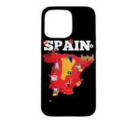 Carte de Voyage Espagne Drapeau de l'Espagne Souvenir Vacances Coque pour iPhone 15 Pro Max