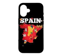 Carte de Voyage Espagne Drapeau de l'Espagne Souvenir Vacances Coque pour iPhone 16