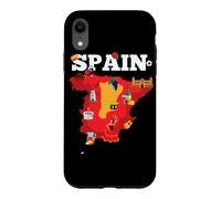 Carte de Voyage Espagne Drapeau de l'Espagne Souvenir Vacances Coque pour iPhone XR