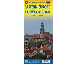 Carte de voyage - Europe de l'est : Routes et chemins de fer | ITM