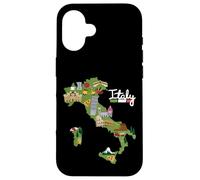 Carte de Voyage Italie Drapeau Italie Fierté Souvenir Vacances Coque pour iPhone 16