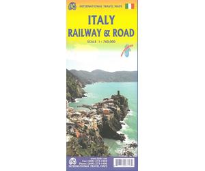 Carte de voyage - Italie, Routes et chemins de fer | ITM