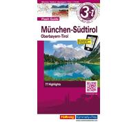 Carte de voyage - Munich, Tyrol du Sud, Haute-Bavière Flash Guide | Hallwag