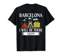 Carte de voyage Paysage de Barcelone Espagne T-Shirt