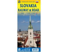 Carte de voyage - Slovaquie (routes & chemins de fer) & Plan de Bratislava | ITM