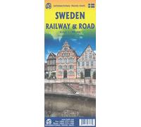 Carte de voyage - Suède (routes et voies ferrées) | ITM