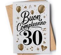 Carte de vœux 30 ans homme - 30 ans anniversaire femme - cadeau femme, homme - cartes de vœux drôle fille, fils, petite-fille, pour lui, elle - cadeaux 30 filles, garçon - EU 138