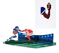 Carte de Vœux 3D,Carte de Rugby Pop-up pour les Fans de Rugby,Souvenir de Match de Rugby