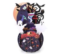 Carte de Vœux 3D Halloween, Carte Pop-up Halloween Cadeaux de Décoration Vacances Fantôme Accessoire Effrayant pour Enfants Adultes Femmes Hommes Bureau Intérieur (Sphérique)