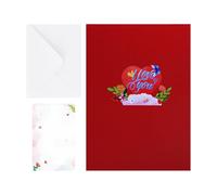 Carte de vœux 3D pour mariage - Carte postale d'amour, carte de vœux surprise romantique | Beau motif floral 3D | Carte de fiançailles, vœux de mariage spécial, idéale pour les mariés