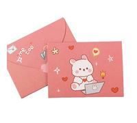 Carte de vœux adorable en forme d'ours - Carte postale - Carte postale - Carte d'anniversaire - Carte postale en papier