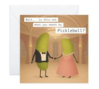 Carte de vœux amusante en forme de pickleball - Danse de salle de bal de Pickles Humour incompris - Blagues pour lui, elle, adultes, hommes, femmes, collègues, collègues, voisins, maman, papa, épouse