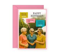 Carte de vœux amusante pour femme - « So Much Wine, I'd Be Bottled » - Blagues hilarantes pour les amis, maman, grand-mère, tante, épouse, fiancée, petite amie, meilleure amie, sœur, sœur, elle