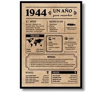 Carte de vœux anniversaire 1944 | Cadeau d'anniversaire | Année de naissance 1944 | Affiche Anniversaire Vintage | Anniversaire Homme | Anniversaire Femme | Affiche Décoration Fête (1944)