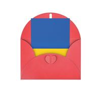 Carte de vœux avec drapeau de l'Ukraine, page intérieure vierge, avec enveloppe, 10 cm x 15 cm, pour invitations d'anniversaire et de fête.