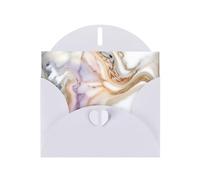 Carte de vœux avec enveloppe, motif marbre rouge et blanc, parfaite pour les amis, la famille, les collègues - Carte de félicitations