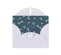 Carte de vœux avec enveloppe Motif os et griffes de chien 3 couleurs