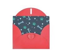 Carte de vœux avec enveloppe Motif os et griffes de chien 3 couleurs