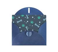 Carte de vœux avec enveloppe Motif os et griffes de chien 3 couleurs