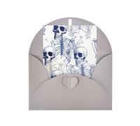 Carte de vœux avec enveloppes, motif squelette bleu sur fond blanc, carte « Thinking of You », carte vierge pour anniversaire, fête prénatale, félicitations, mariage, cartes de remerciement, toutes