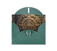Carte de vœux avec imprimé « End of the World » vert foncé - MJHKXLJ Maya - Enveloppe incluse - Parfait pour Noël, anniversaires, Saint-Valentin, mariages, etc