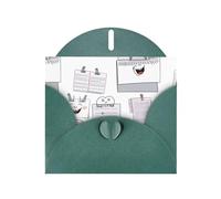 Carte de vœux avec inscription Happy Note Every Day WHJSHOP Vert foncé - Papier nacré double face haut de gamme Effet perle Love Buckle Enveloppe en papier perlé