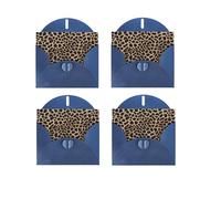 Carte de vœux avec motif léopard - Impression sur un seul côté - Papier nacré - Pour anniversaire, Halloween, Noël, Halloween, fête d'anniversaire