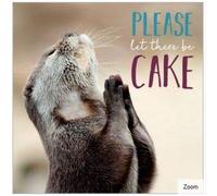 Carte de vœux avec photo (Aba-10716) - Anniversaire - 'priant loutre' Please Let There Be Cake - à partir de la gamme Rapture