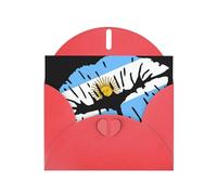 Carte de vœux Baiser argentin avec enveloppe, carte d'anniversaire, carte de Noël, carte d'invitation, 3 couleurs