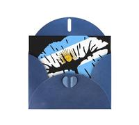 Carte de vœux Baiser argentin avec enveloppe, carte d'anniversaire, carte de Noël, carte d'invitation, 3 couleurs