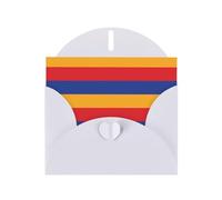 Carte de vœux blanche avec drapeau de l'Arménie HYTTER pour Noël, anniversaires et anniversaires de mariage