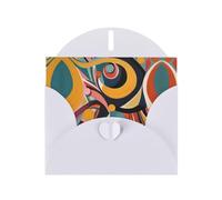 Carte de vœux blanche avec enveloppes - Lignes irrégulières imprimées cartes vierges pour anniversaire, mariage, encouragement, occasions bénies