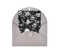 Carte de vœux blanche en papier nacré avec imprimé crâne punk pour anniversaire, Thanksgiving, Noël, Nouvel An