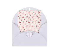 Carte de vœux blanche - Jolie carte vierge imprimée cerise rouge pour anniversaire, mariage, Saint-Valentin et invitation à une fête