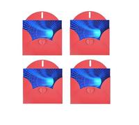 Carte de vœux bleue Hippie Art horizontal sur un seul côté - Papier nacré pour anniversaire, Halloween, Noël, Halloween, fête d'anniversaire, vacances