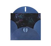 Carte de vœux bleue YYHWHJDE avec image mystère noire, parfaite pour la Saint-Valentin, un anniversaire de mariage et des invitations de fête