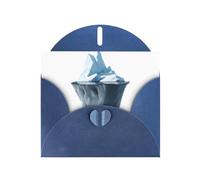 Carte de vœux bleue YYHWHJDE The Tip of the iceberg Picture Perfect for Valentine's Day, Wedding Anniversary & Party Invitations