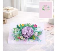 Carte De Vœux Bouquet Pop-Up 3D Avec Enveloppe Et Carte Message, Fleurs En Papier Souvenir Pour Épouse Petite Amie, Saint Valentin Anniversaire Date De Naissance, 24 Designs (V)