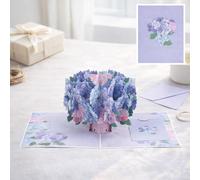 Carte De Vœux Bouquet Pop-Up 3D Avec Enveloppe Et Carte Message, Fleurs En Papier Souvenir Pour Épouse Petite Amie, Saint Valentin Anniversaire Date De Naissance, 24 Designs (N)