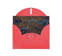 Carte de vœux carte de la ville de Londres Angleterre avec enveloppe, carte d'anniversaire, carte de Noël, carte d'invitation, 3 couleurs