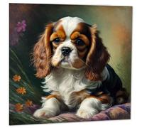 Carte de vœux Cavalier King Charles Spaniel - Illustration de chien 145 mm x 145 mm